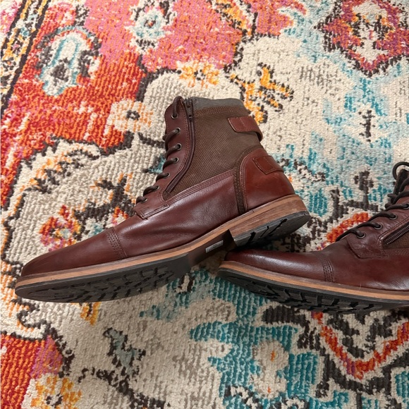 Men’s Crown Vintage Leather Lace Up Boots - Picture 4 of 8